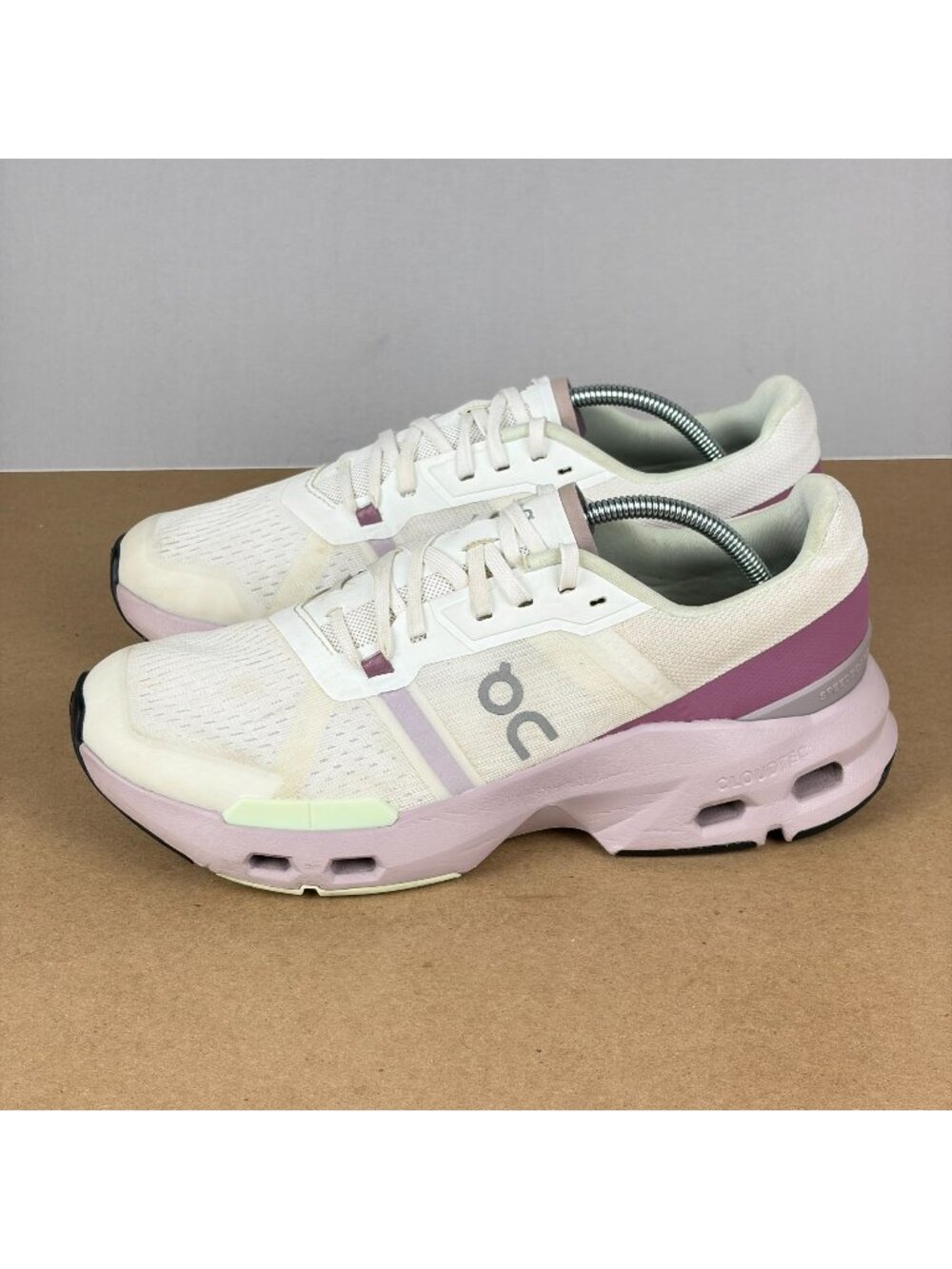 On Cloudpulse Athletic Shoes Womens 9.5 Ivory Mauve Walking Running Breathable